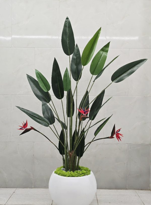 درختچه مصنوعی پرنده بهشتی ۳ گل